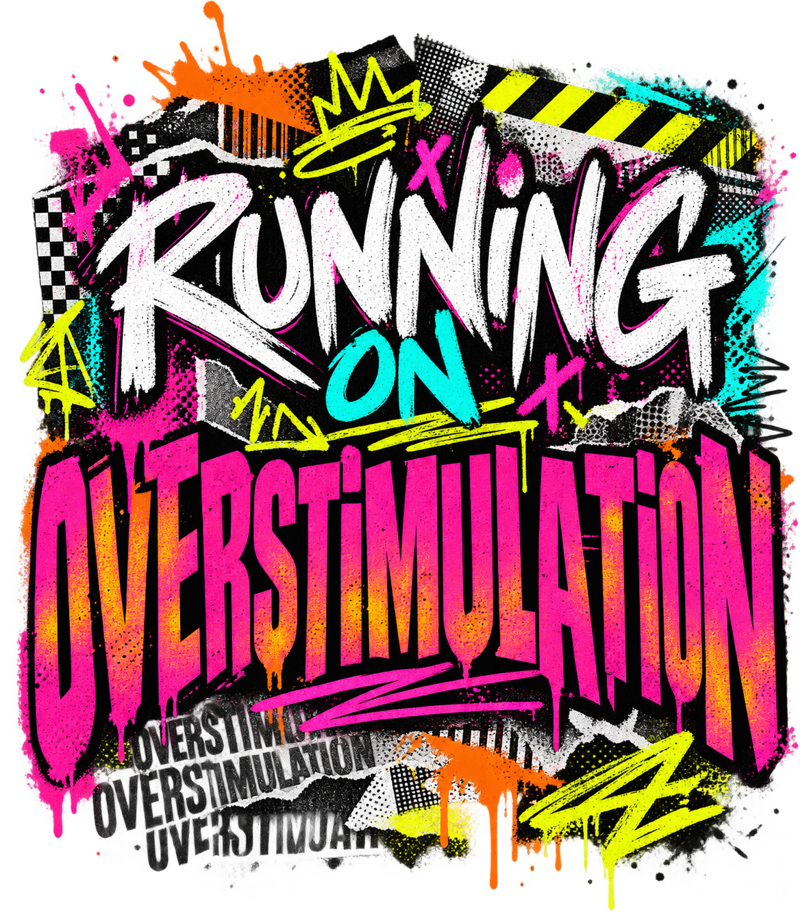 Running on Overstimulation — Digital PNG digital artwork preview